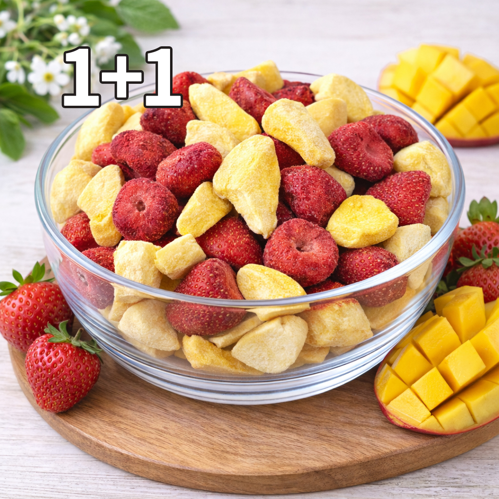 (N)  1+1 더하루 딸망칩 동결건조 딸기 망고 과일 칩 원물 건강간식 저칼로리 아이 과자 - 상품 이미지