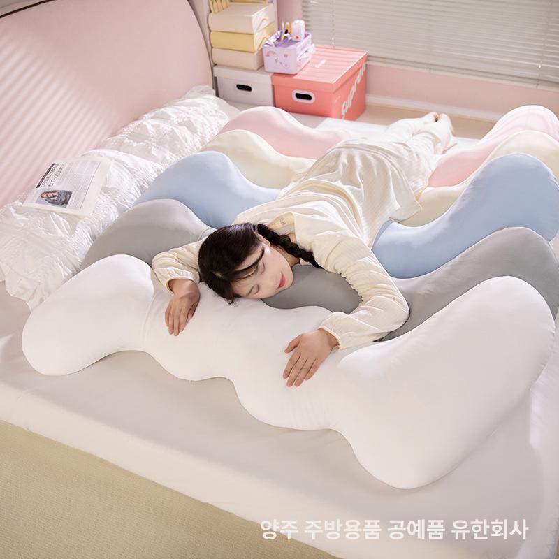 쿨링 바디필로우 아이스 롱베개 여름 바디쿠션 인형베개 시원한 수면쿠션 글레이셔 블루 110cm - 상세 이미지 5
