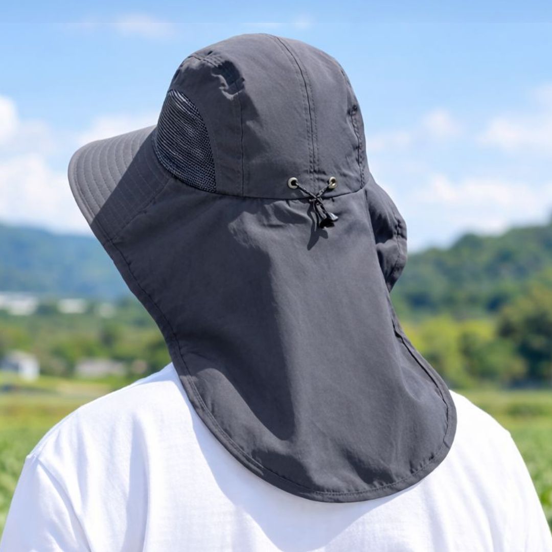 넓은창모자 자외선차단모자가리개 햇빛가림막 뒷목가리는 - 상품 이미지