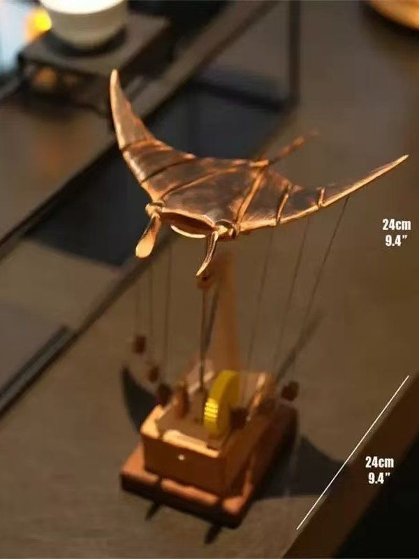 수공 목제 가오리 데스크 장식 실내 인테리어 선물용 - 상세 이미지 2