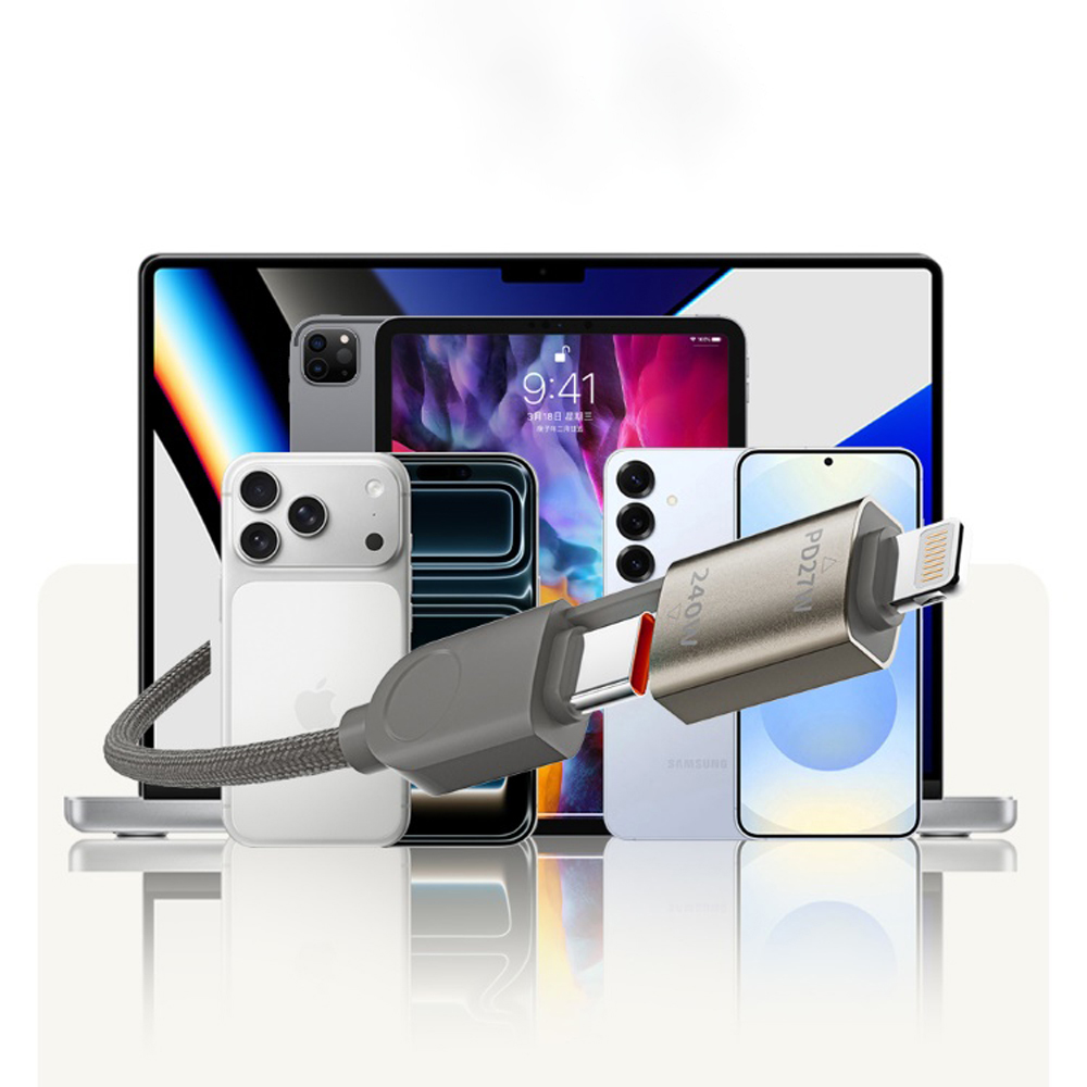 루닉스 마그네틱 우븐케이블 PD 240W 4IN1 초고속충전 이미지 7