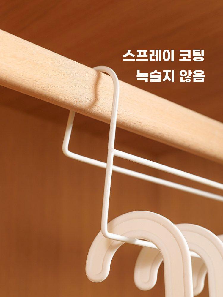 철제 옷장 수납 행거 높낮이 분리형 공간절약 다용도 - 상세 이미지 5