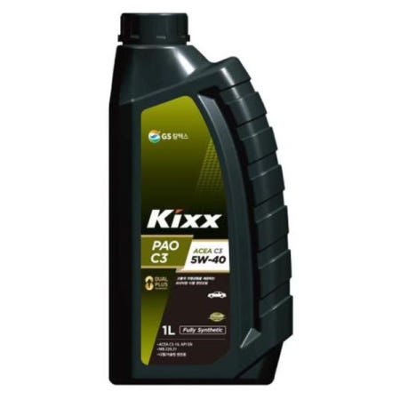 소모품 GS칼텍스 합성 엔진오일 Kixx PAO C3 5W-40/1L(승용디젤/가솔린/LPG) 1EA