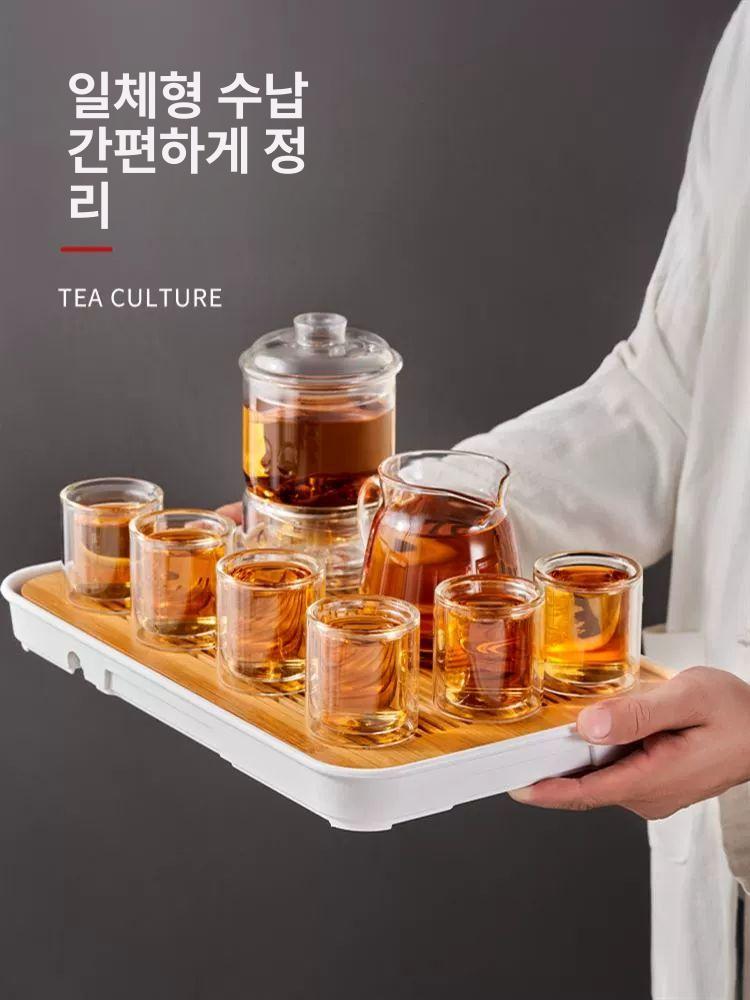 유리 차도구 딤딤섬 티팟 보온 티메이커 인퓨저 투명 + A 301ml~400ml - 상세 이미지 5