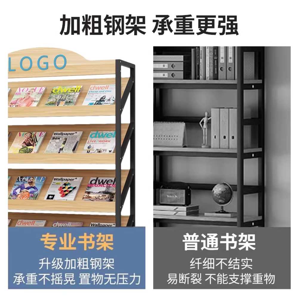 서점진열대 잡지 선반 홍보물 가판대 북선반 책장 2단 100x120 - 상세 이미지 5