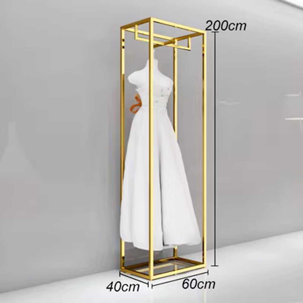 웨딩드레스 행거 한복 디스플레이 골드 스튜디오 랙 60x200cm/선반 미포함 이미지 6