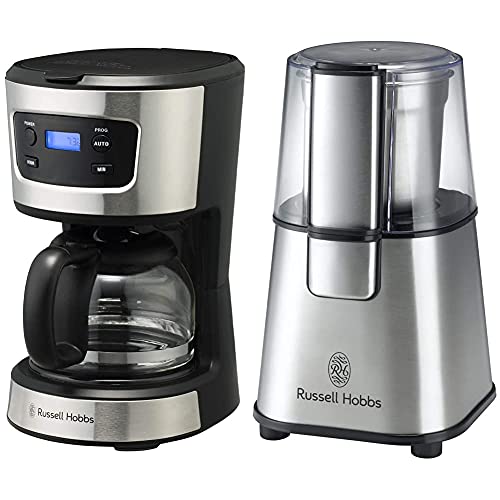러셀홉스(Russell Hobbs) [세트매] 커피메이커 5잔 종이필터 불필요 타이머 베이직 드립 7620JP & 전동 커피 그라인더 7660JP