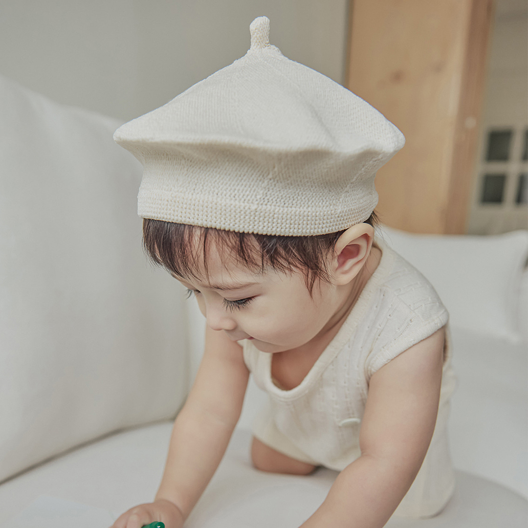 여름민소매 브리 우주복 크림 이미지 7