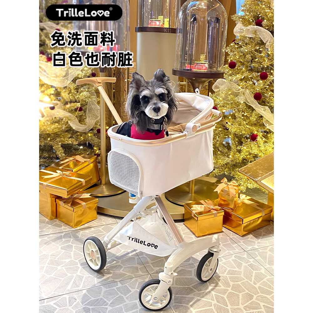 소형견 유모차 노견 접이식 반려동물 용 이동 외출 도구 옥스포드 - 상세 이미지 2