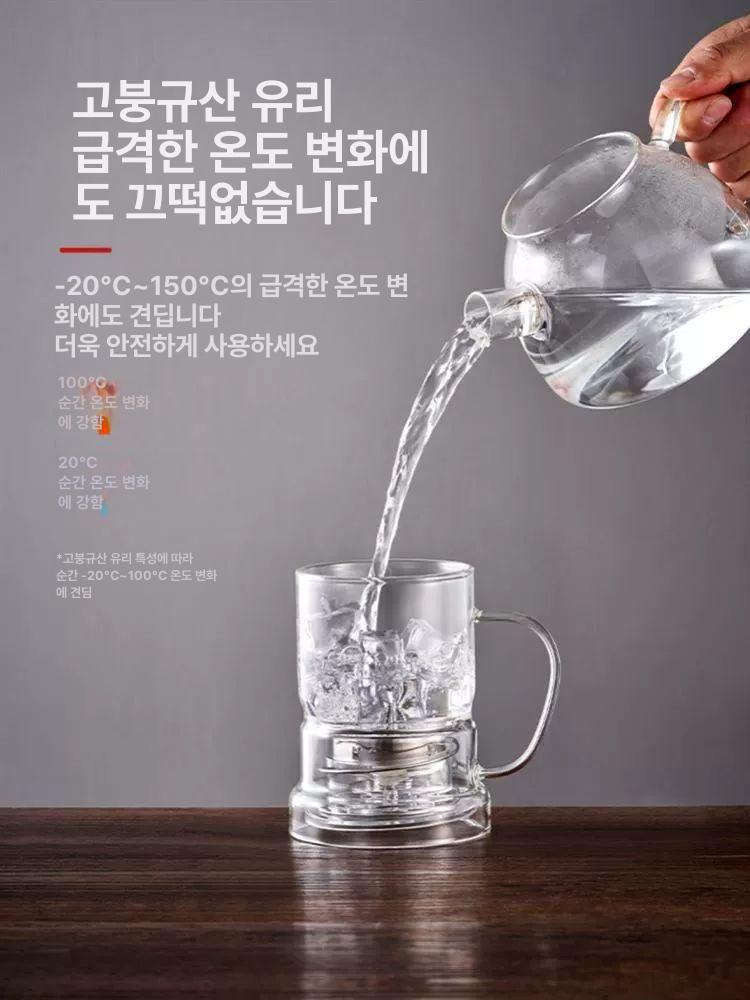 유리 차도구 딤딤섬 티팟 보온 티메이커 인퓨저 투명 + A 301ml~400ml - 상세 이미지 4