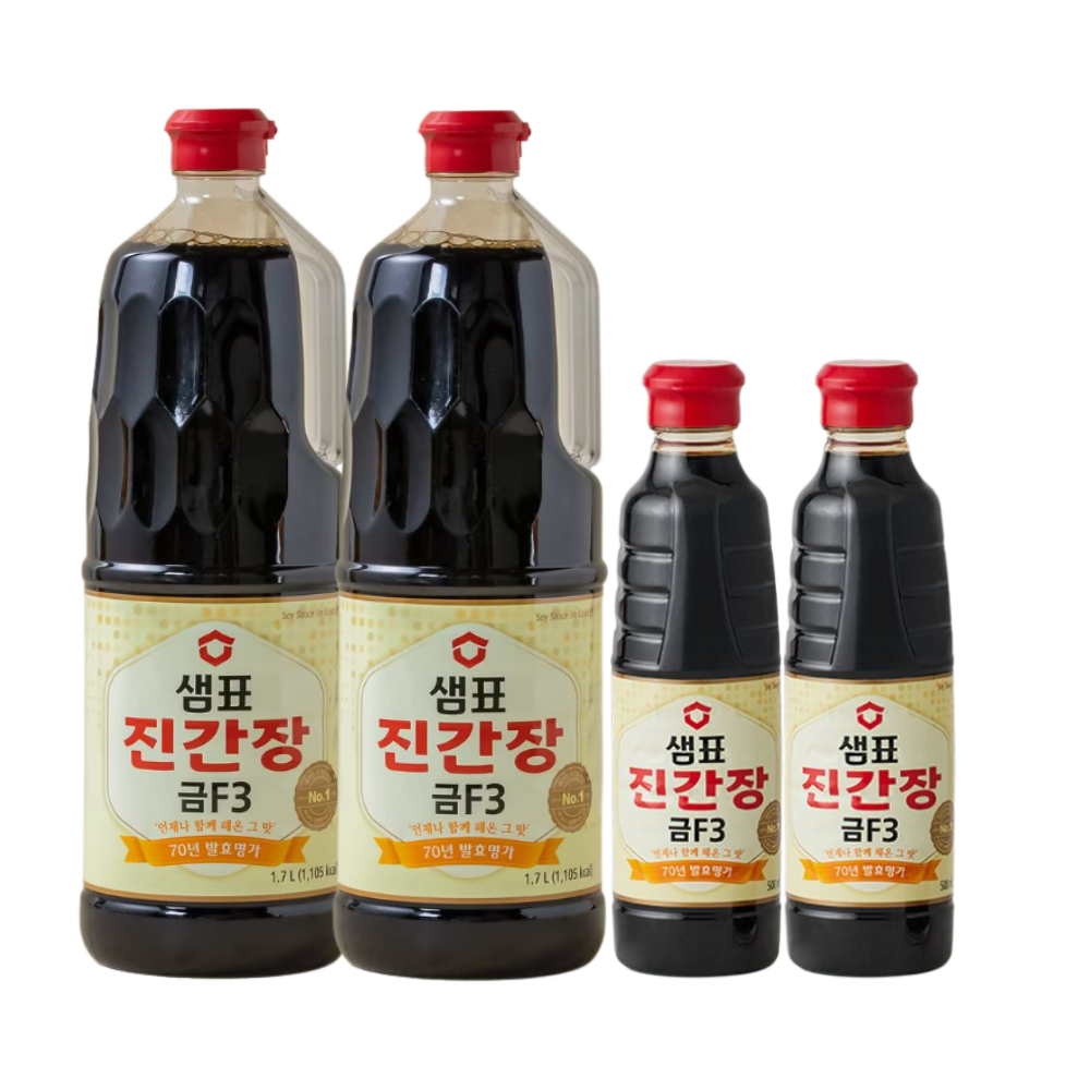 샘표 진간장 금F3 1.7L 2개+500ml 2개 - 상품 이미지