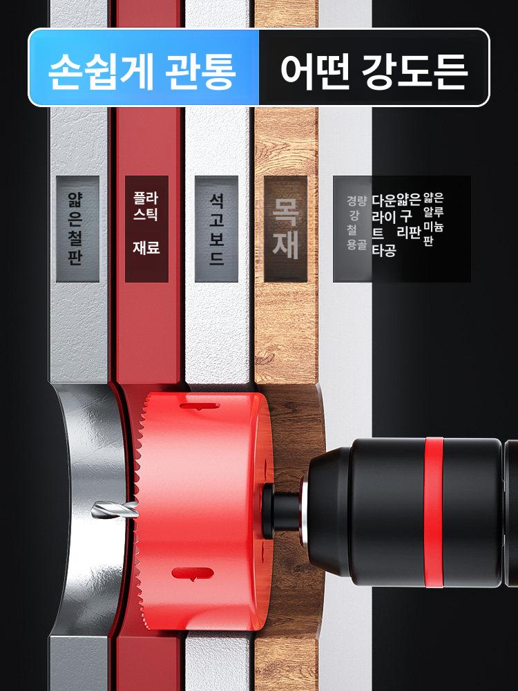 목공 홀쏘 천공 300mm 큰 커버 270 타공 대형 300mm - 상세 이미지 5