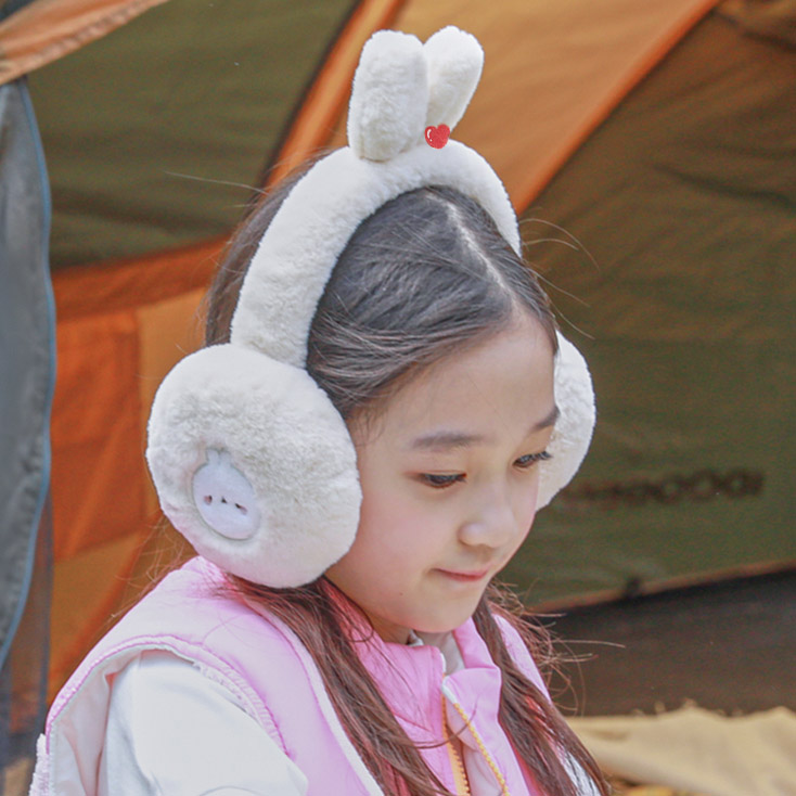 몰랑입체귀마개 유아 어린이 초등 여아 방한 겨울 토끼귀마개 조카 생일선물 - 상품 이미지
