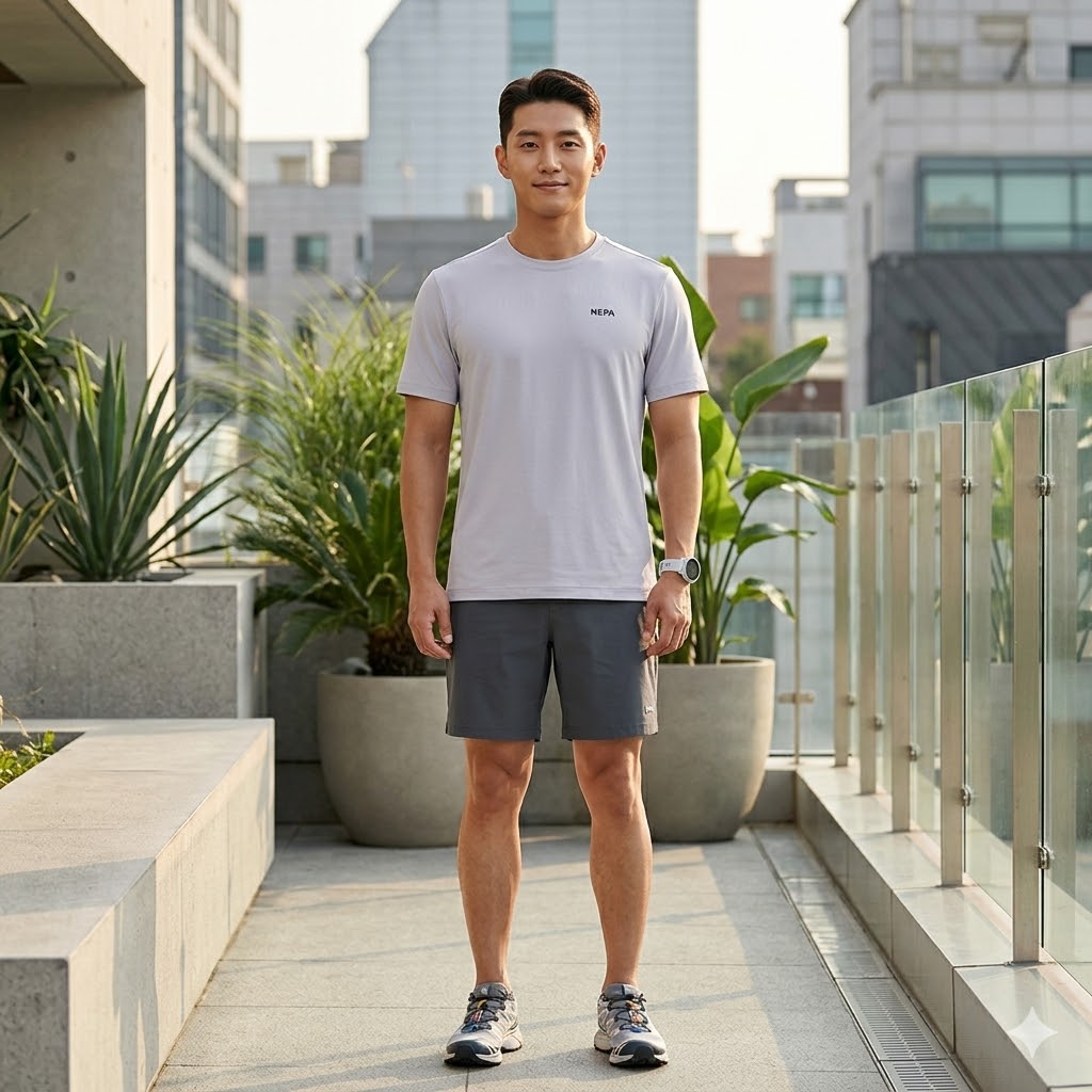 네파 공용 여름 아웃도어 레귤러핏 스판 등산 커플 반팔티셔츠 - 상세 이미지 4