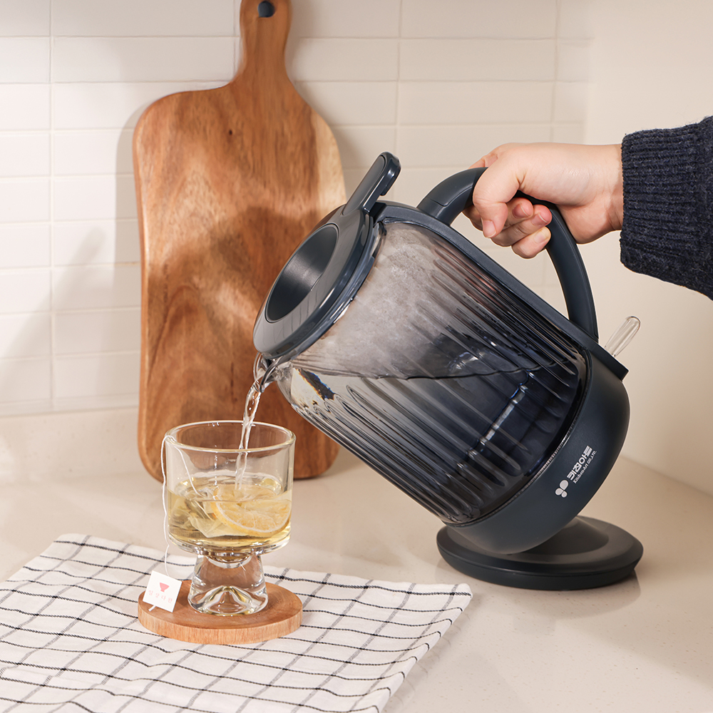 키친아트 유리 전기포트 무선 티포트 커피 글라스 전기주전자