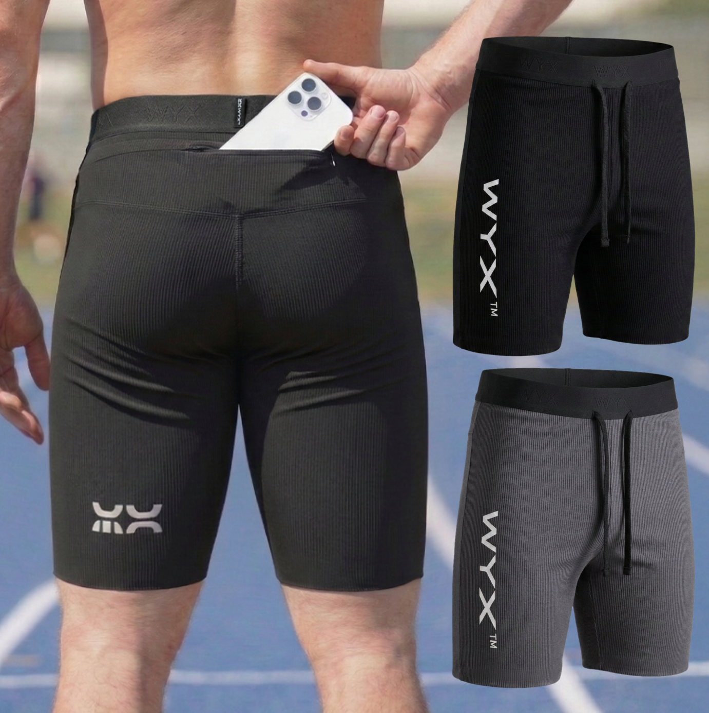 윅스 러닝 하프 타이즈 5부 레깅스 마라톤 쫄바지 타이츠 쇼츠 숏 바이커 트레일 크로스핏