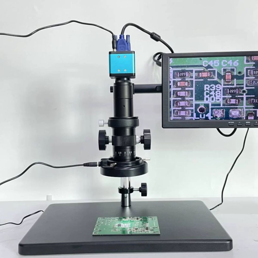 현미경 고배율 디지털현미경 실험실현미경 PCB검사 정 A. 단안 현미경+VGA500 카메라 - 상품 이미지