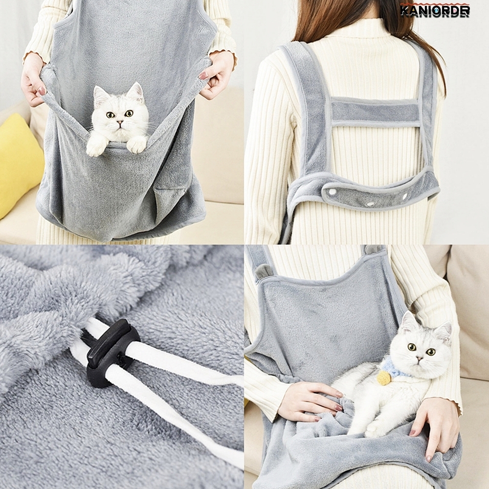 애견 포대기 앞치마 입는 애견 캐리어 고양이 담요 주머니 소형견 - 상품 이미지