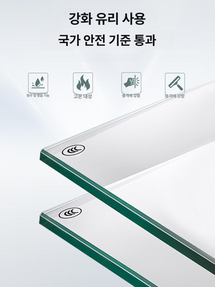 욕실1인샤워부스 칸막이 샤워실 간이 샤워룸 이동식 설치포함 80 80x210cm 투명유리 스팀 없음 - 상세 이미지 2
