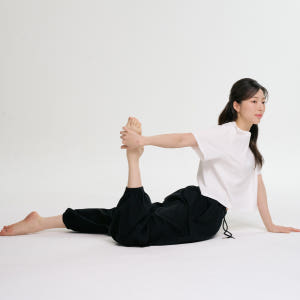 우붓 블랙 하렘 여성 요가 실외복 실내복 잠옷 바지 착용 후기 | 사이즈/핏 총정리 - 상품 이미지 2