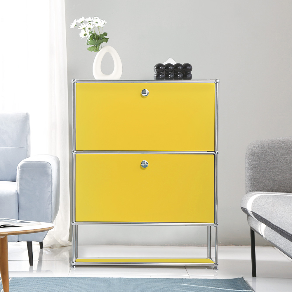 이가페 미드센츄리 모듈거실장 모노 1x3 다운플로어 수납장 770x400x990mm, 3단, 화이트 - 상세 이미지 2