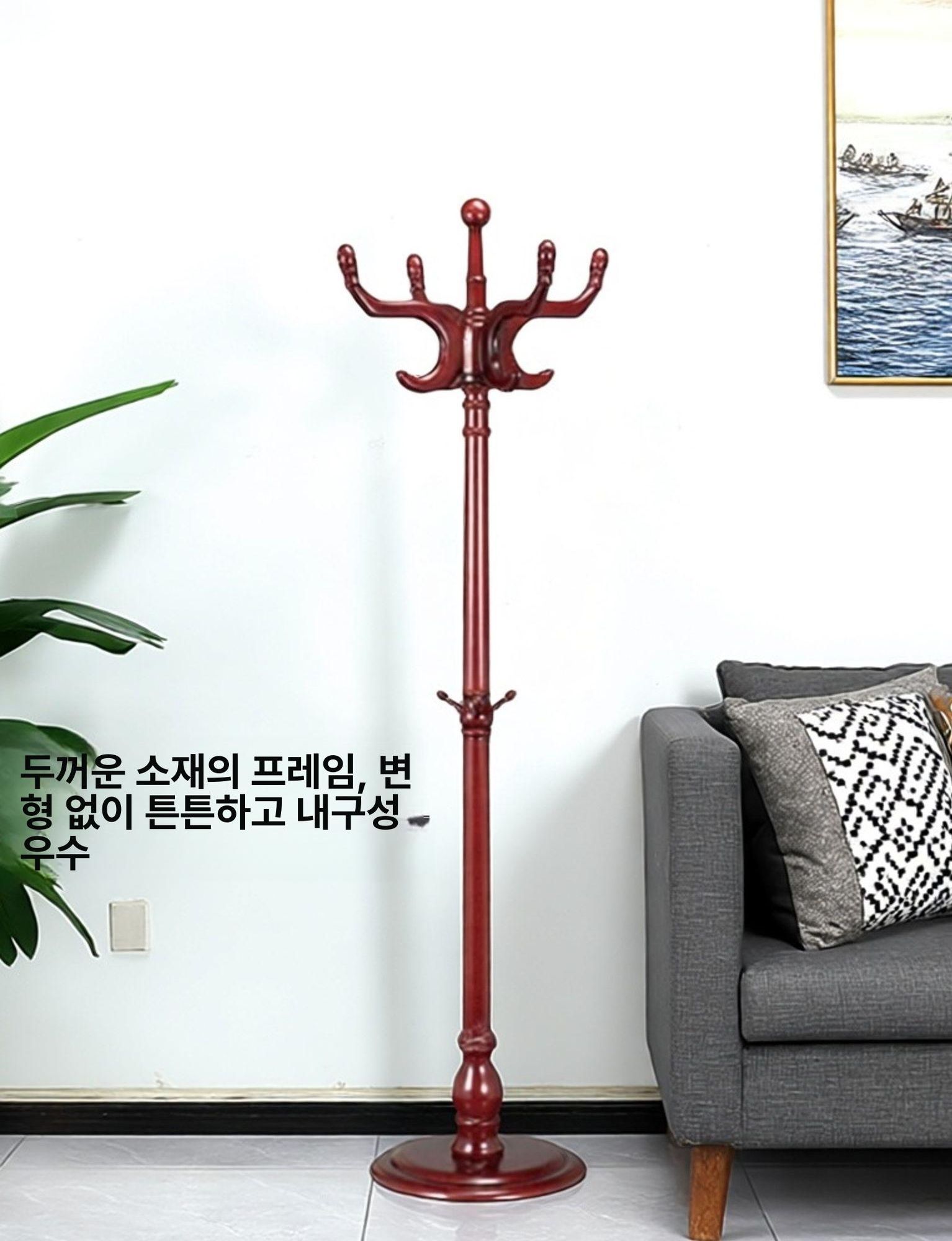 양복 원목 행거 수트 J 클래식 걸이 정장 레드우드 분리형 원목 프레임 A 기본구성 - 상세 이미지 4