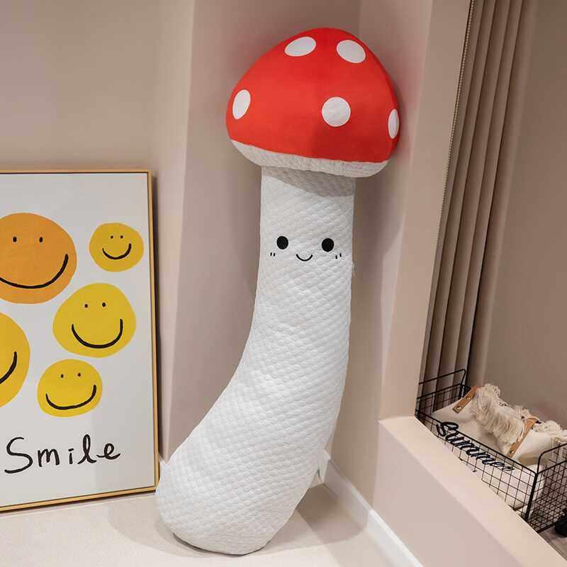 대형 바디필로우 야채 귀여운 침실 안고자는 버섯 70cm - 상품 이미지