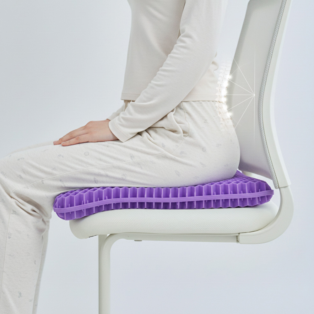 바디씨 에그젤 방석 자세교정 꼬리뼈 TPE 통풍 쿨링 차량용 사무실 의자 쿠션