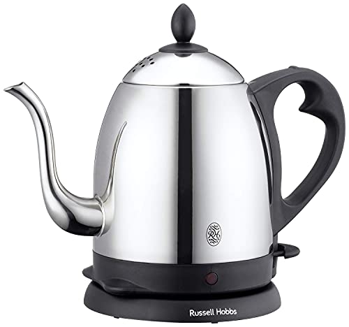 러셀홉스(Russell Hobbs) 카페 케틀 0.8L 실버 7408JP 전기포트 핸드드립 급속 가열 공가열 방지 자동 차단 스테인리스
