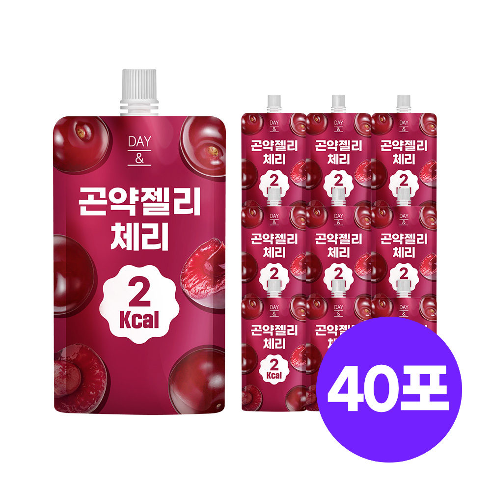 데이앤 곤약젤리 체리맛 체리, 150g, 40개 - 상품 이미지
