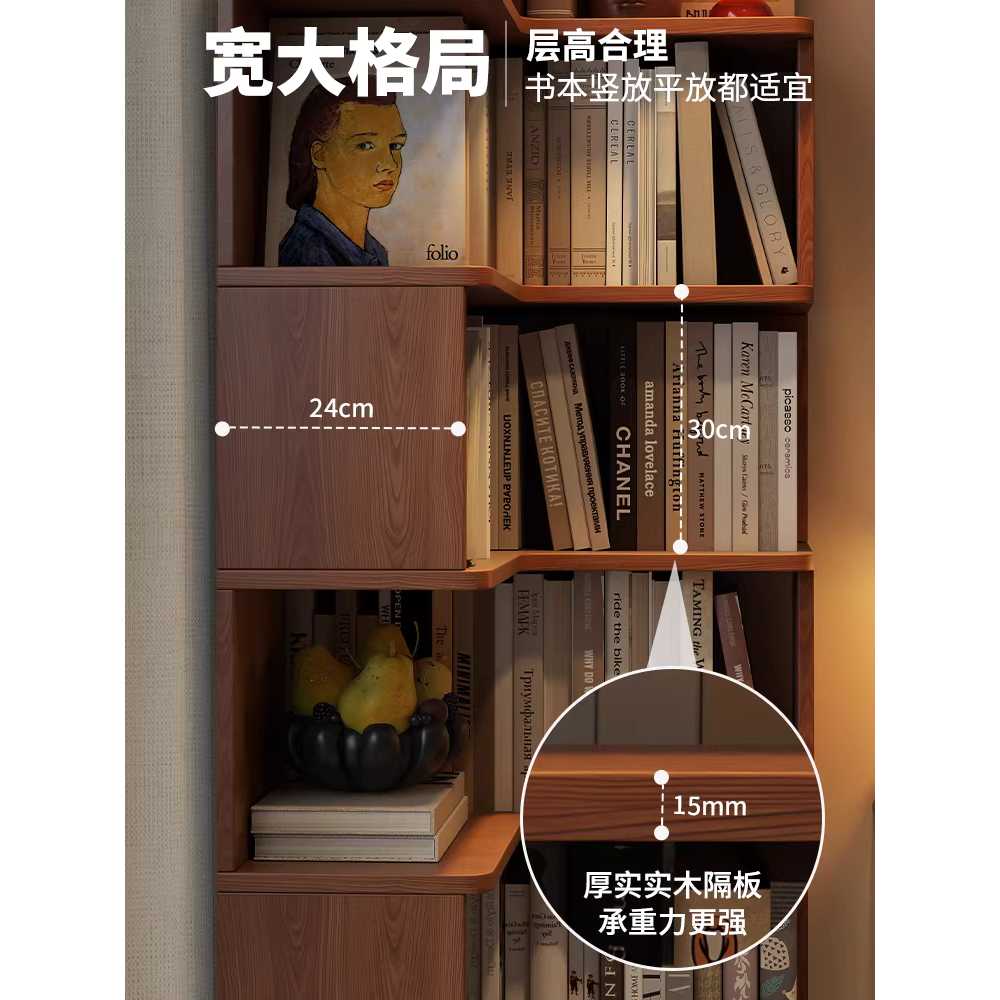 코너 수납장 모퉁이장 거실 블록 피규어 책장 진열장 48x150 - 상세 이미지 5