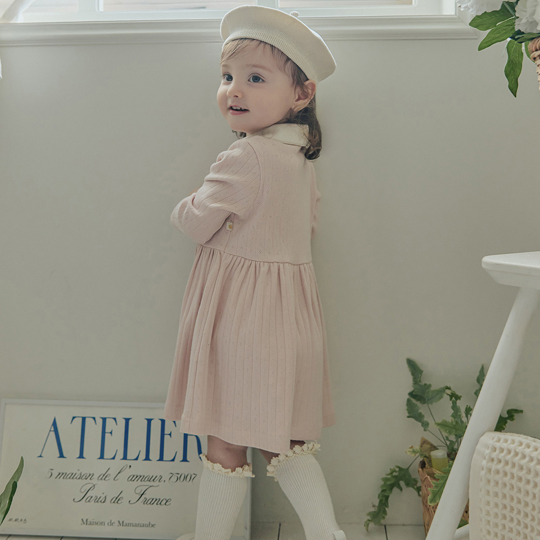 유아 돌촬영의상 하객룩 키코 원피스 핑크 - 상세 이미지 4