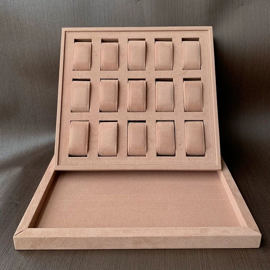 대형 시계 정리함 보관함 워치 케이스 수납함 15구 그레이 15 슬롯 43x36.5x5.4cm - 상세 이미지 4