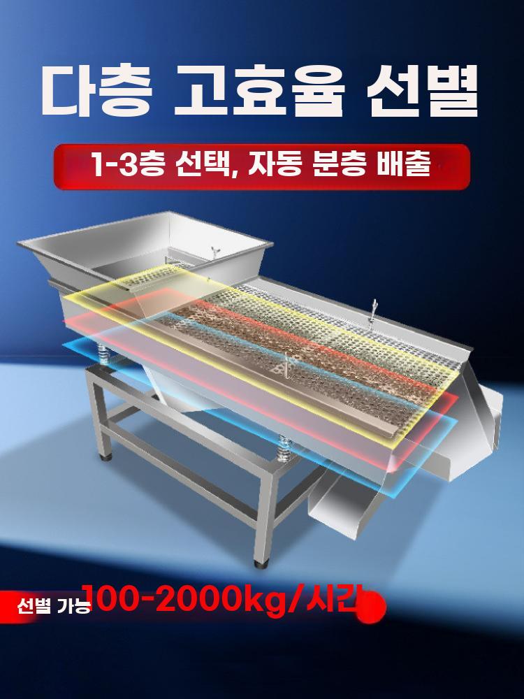 스테인리스 직선 진동 선별기 소형 산업용 분말 체질기 800x300 단층 160W - 상세 이미지 2