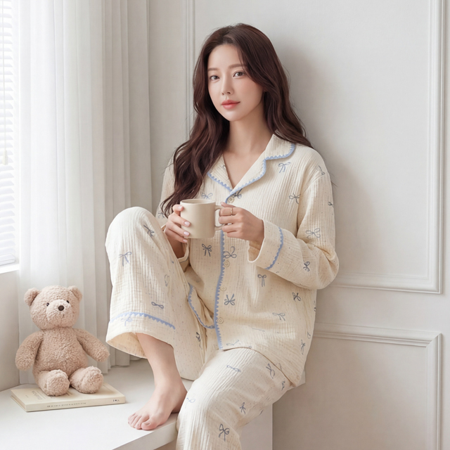 [M~XL] 간절기 파자마 잠옷 11종 감각적인 모던 홈웨어 - 상세 이미지 4