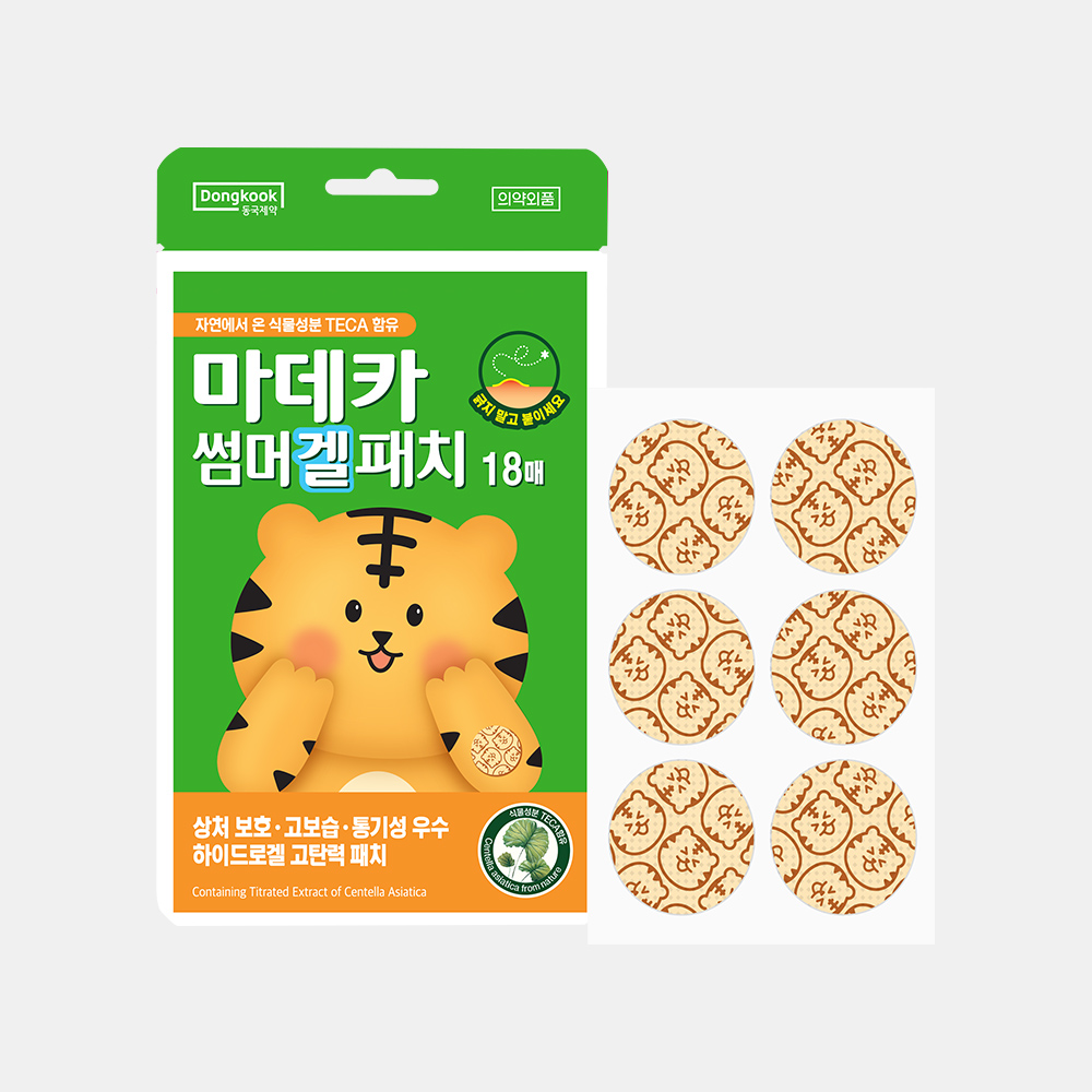 동국제약 마데카 썸머 겔 패치 18매 1개 / 유아 어린이 밴드 스티커 썸머패치 - 상품 이미지