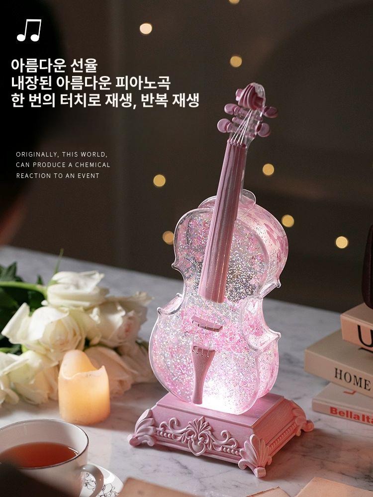 오르골 무드등 눈사람 대형 움직이는 소품 인테리어 기차 발레 걸 스타일 - 상세 이미지 2