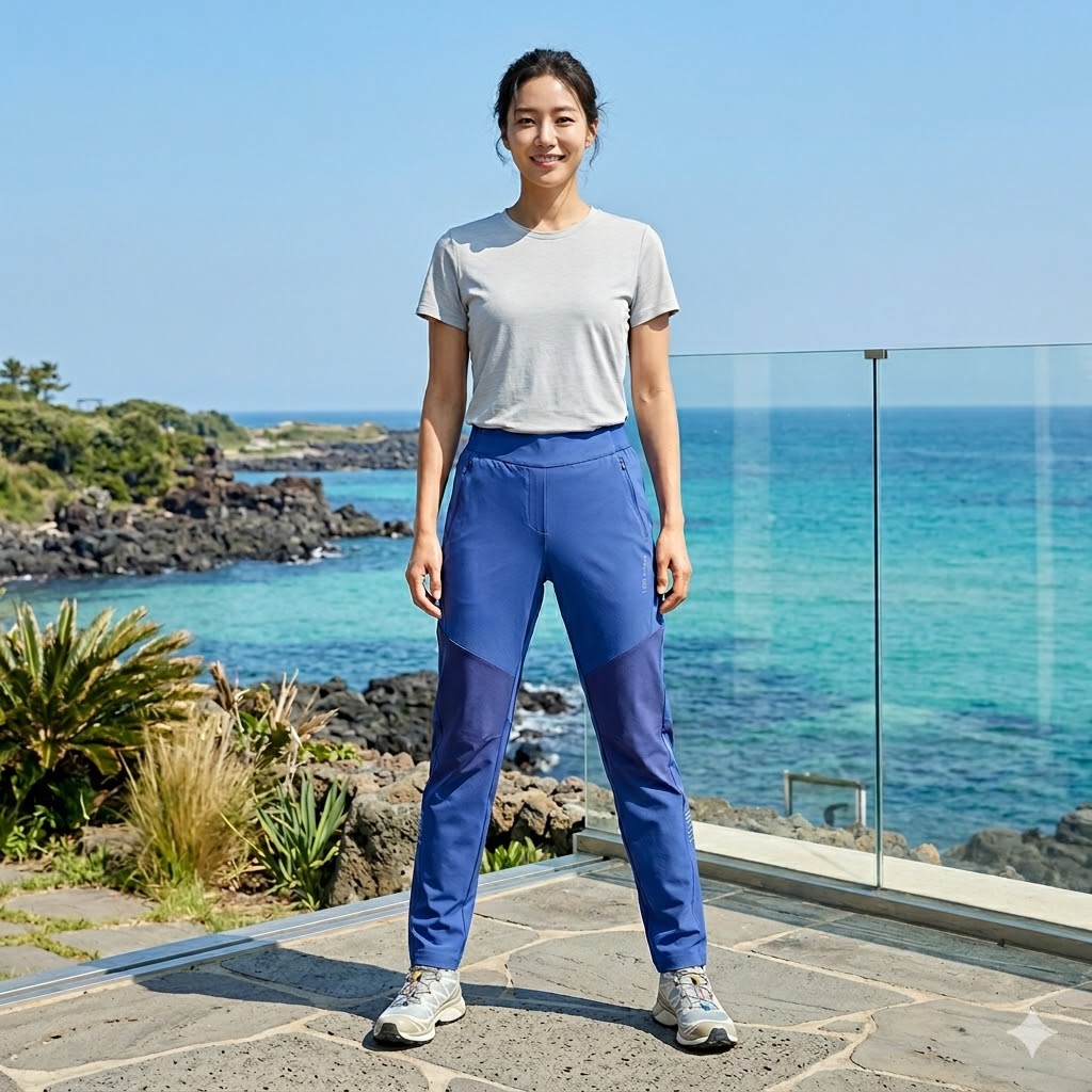 네파 여성 여름 아웃도어 냉감 아이스 항균 액티브 스판 등산 바지 - 상세 이미지 4