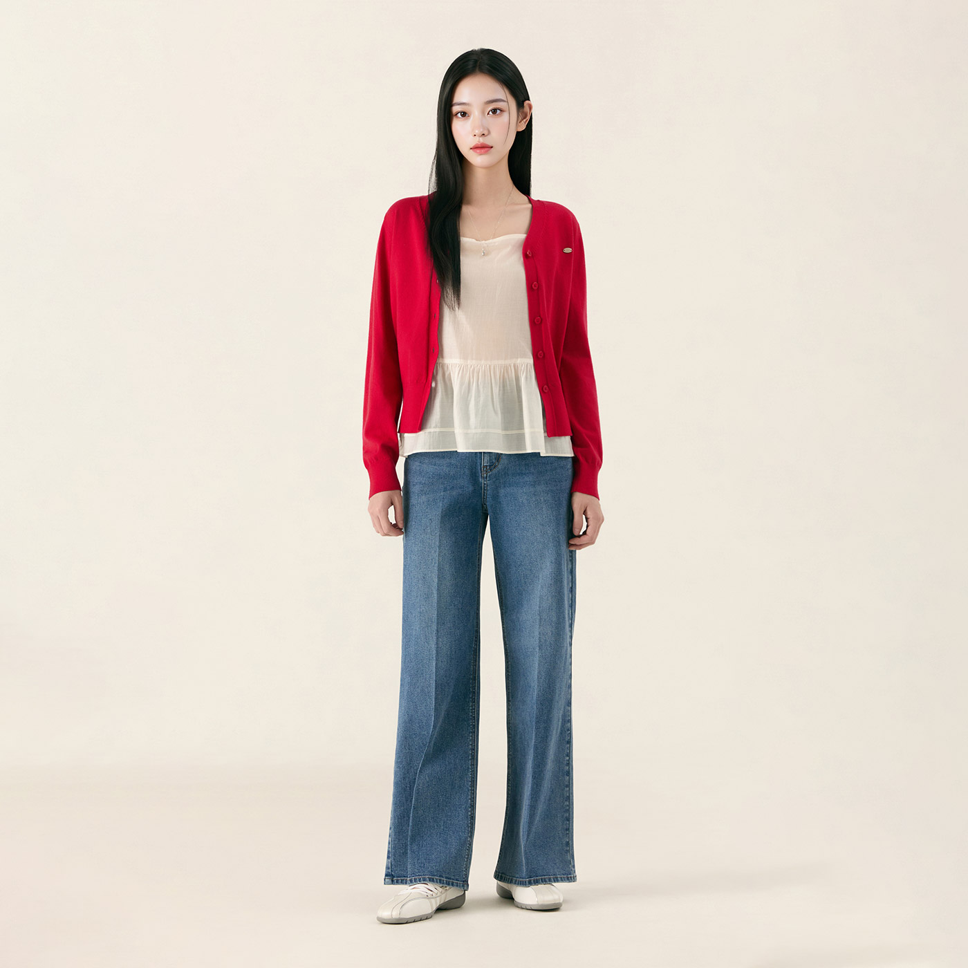 [N배송] 로엠 플레어핏 데님 팬츠 RMTJG24G14 이미지 4