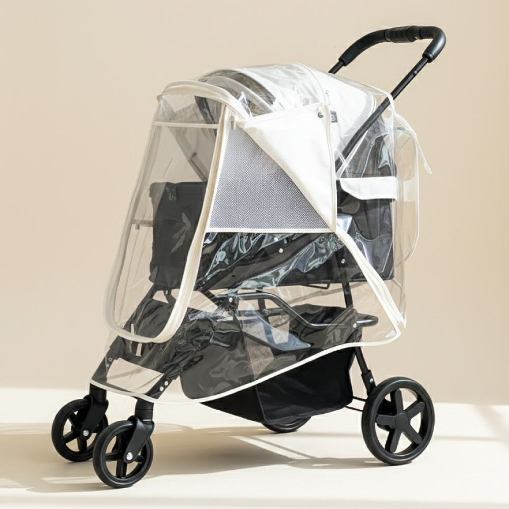 코지코너 강아지 유모차 레인커버 방수 방풍 개모차 호환 커버 국내생산