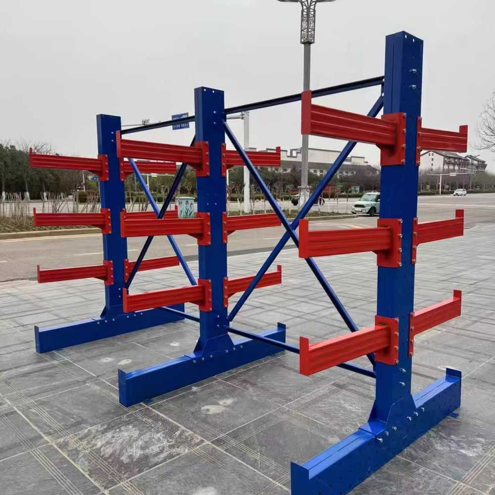 파이프 랙 중장비 자재 공장 철근 지지대 강관 정리대 싱글면 4단/2-3m 적재/단당 600kg - 상세 이미지 4