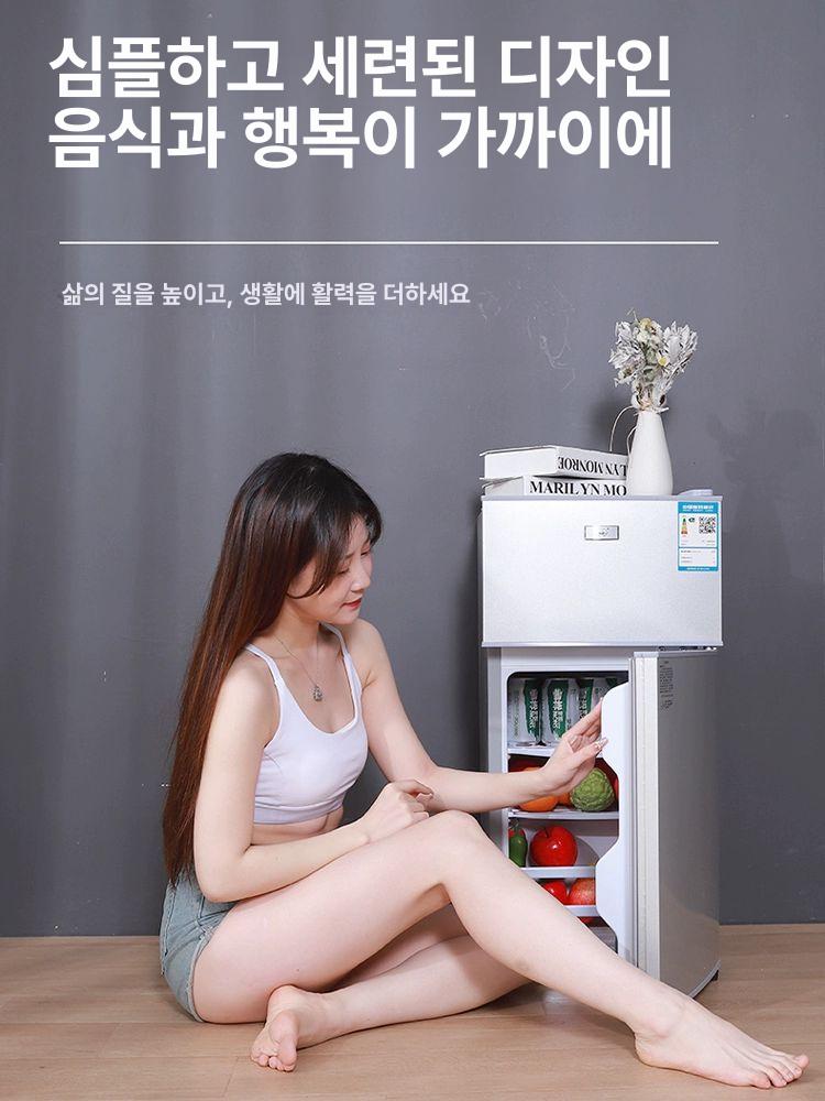 캠핑카용냉장고 양문형 차량용 소형 1등급 캠핑카냉동고 실버 더블 도어 192 냉동 2칸 - 상세 이미지 4