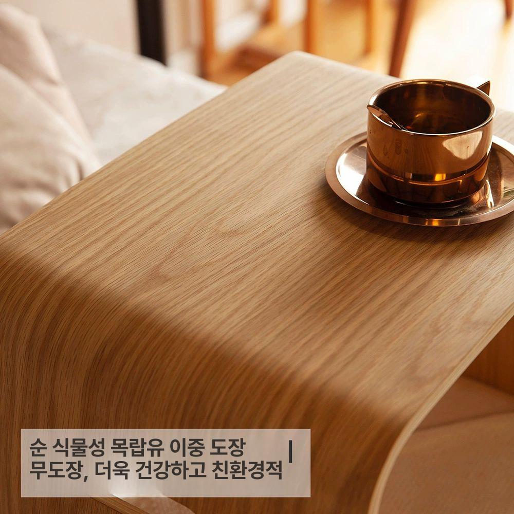 심플 원목 침대책상 침대위 탁자 노트북테이블 접이식 노스아메리칸 화이트오크 - 상세 이미지 3