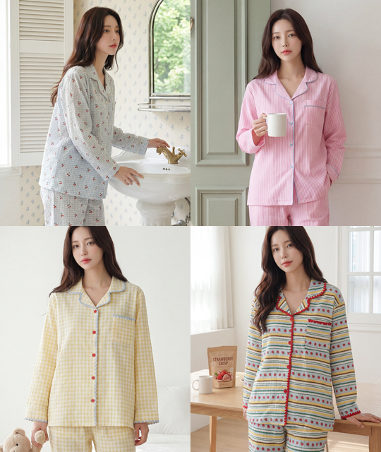 [M~XL] 간절기 파자마 잠옷 11종 감각적인 모던 홈웨어 - 상품 이미지