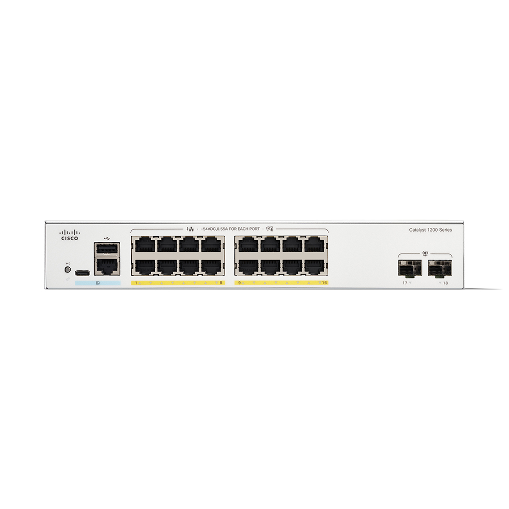 시스코 CISCO C1200-16P-2G 16포트 PoE+ 기가비트 관리형 스위치 2SFP - 상세 이미지 3