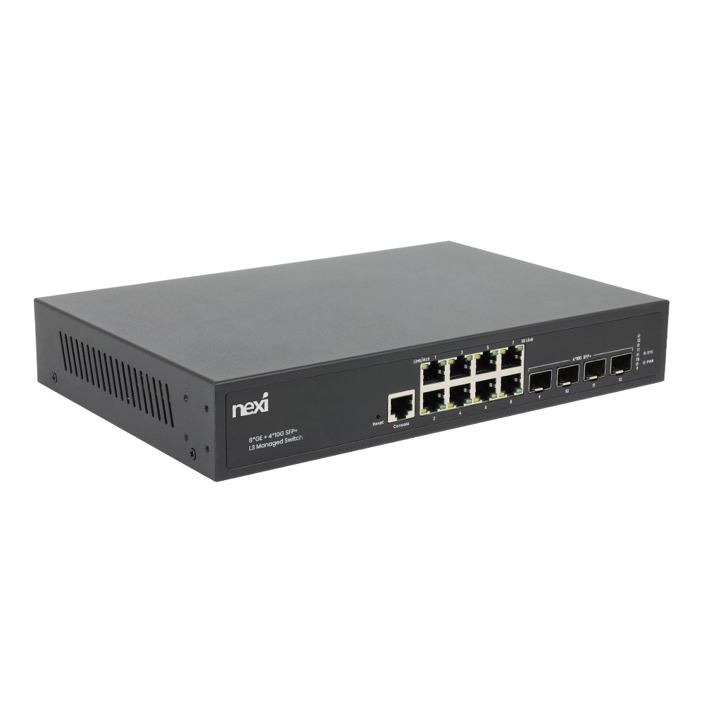 넥시 8포트+4포트 SFP+ L3 관리형 기가비트 스위칭허브 NX-SG3012F-L3 NX1579 - 상세 이미지 3