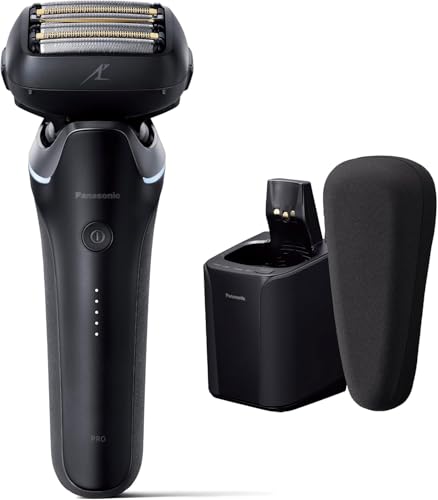 파나소닉(Panasonic) 면도기 람대쉬 PRO 6날 전동 전기면도기 남성용 람대쉬 AI⁺ 전자동 세정 충전기 ES-L670U-K 크래프트 블랙