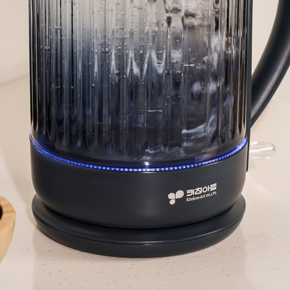 키친아트 유리 전기포트 무선 티포트 커피 글라스 전기주전자