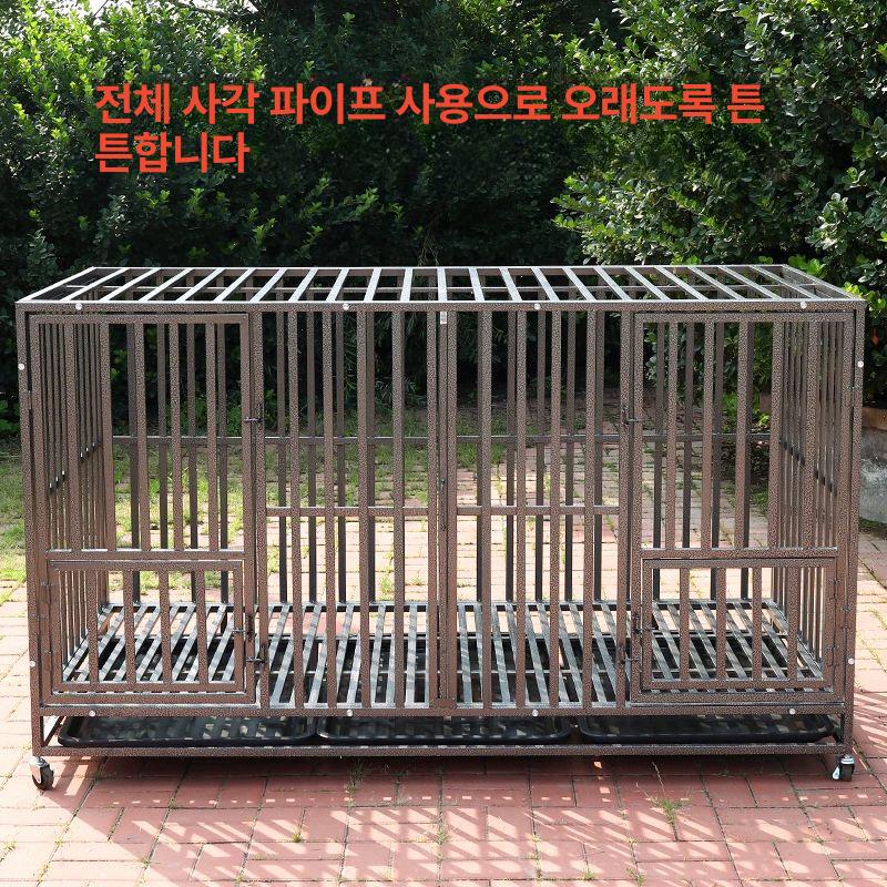대형견 철장 케이지 철망 광둥 중형견 애견 펜스 강아지 140x95x110 푸젠 내몽골 - 상세 이미지 5