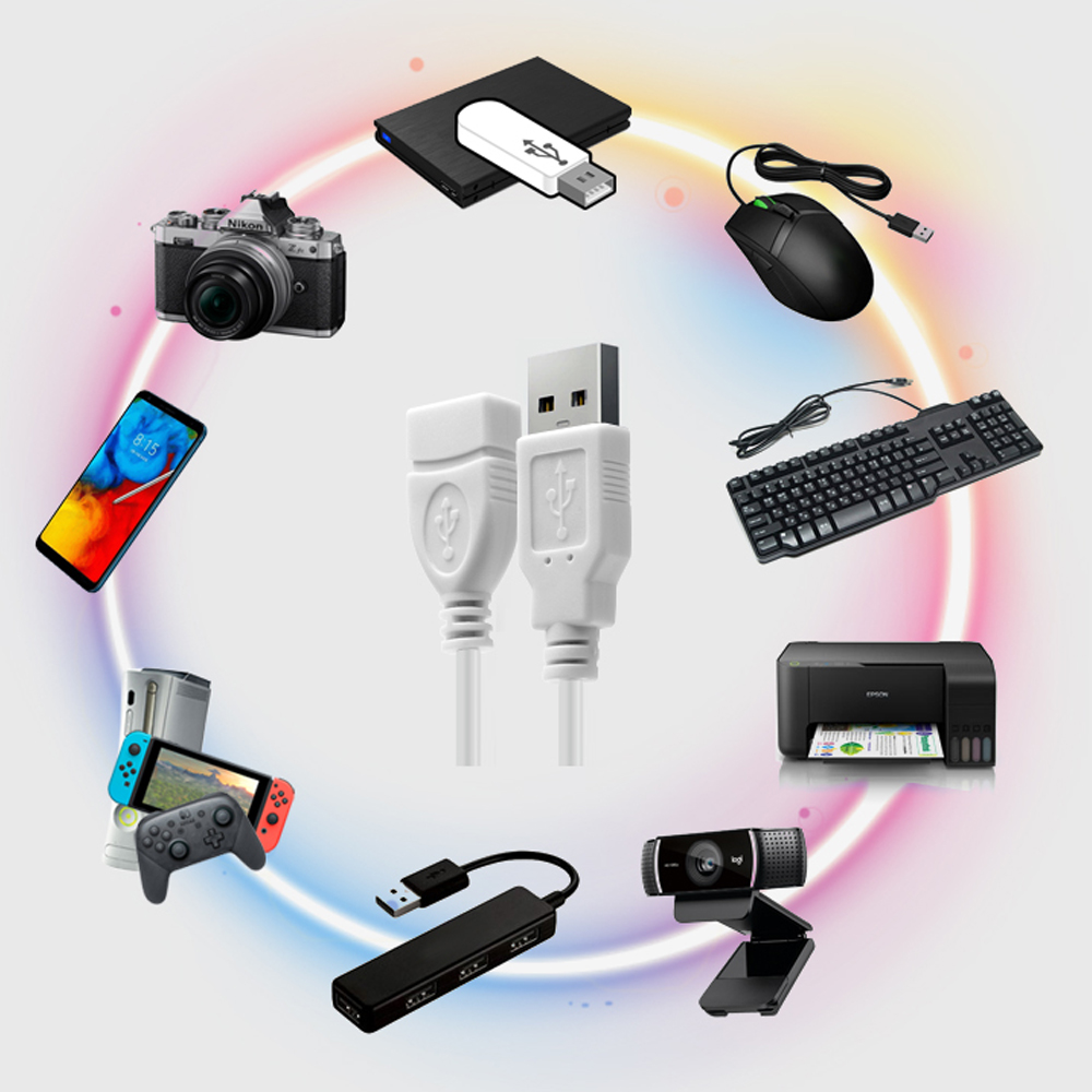 USB 2.0 연장 데이터 전송 케이블 480Mbps 암AF 수AM 커넥터 - 상세 이미지 4